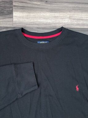 Polo Ralph Lauren Shirt Mens 3XL Sleepwear Waffle Knit Long Sleeve Crewneck